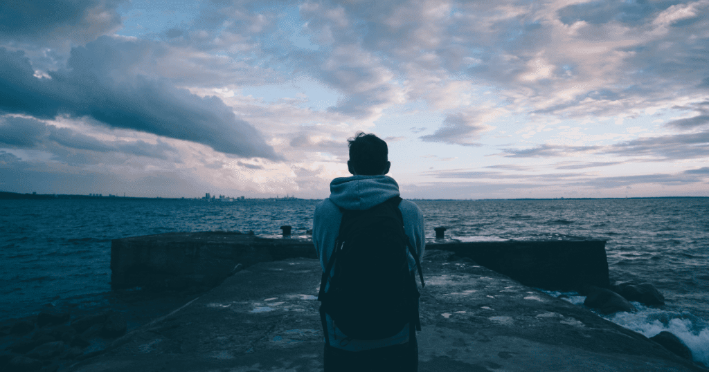 child by ocean