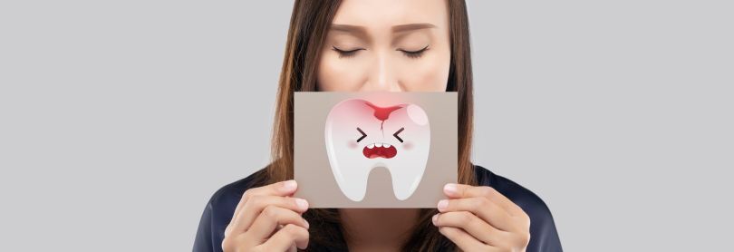 woman with tooth decay